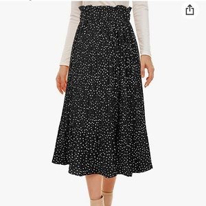 Womens Pleated Midi Skirt